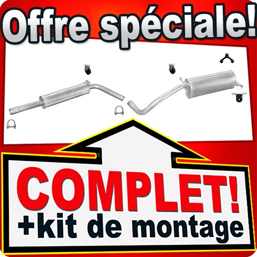 Ligne pot échappement pour - pot, d'échappement